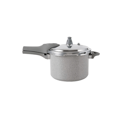Panela de Pressão Indução Brinox Antiaderente Ceramic Life 4,2 L Marble Blend Cinza Claro